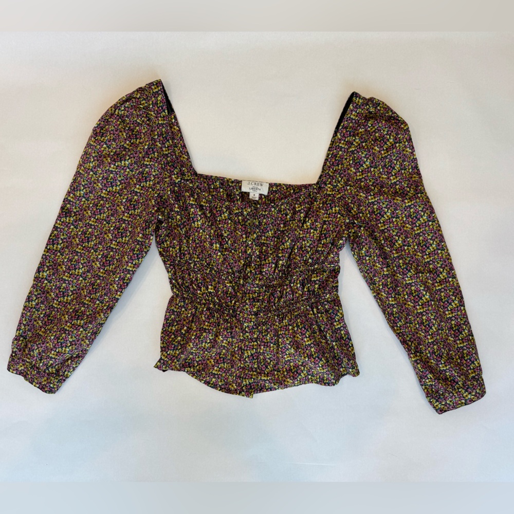 J.Crew Floral Print Long Sleeve Top | Size 8